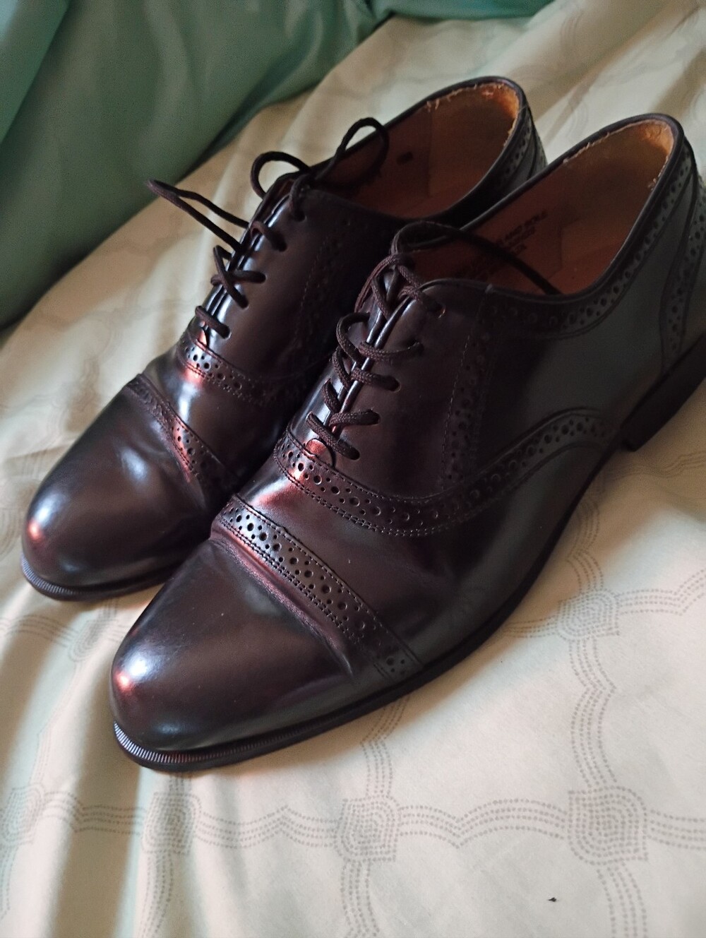 Stacy Adams Men's Black Cap-Toe Brogue Oxford